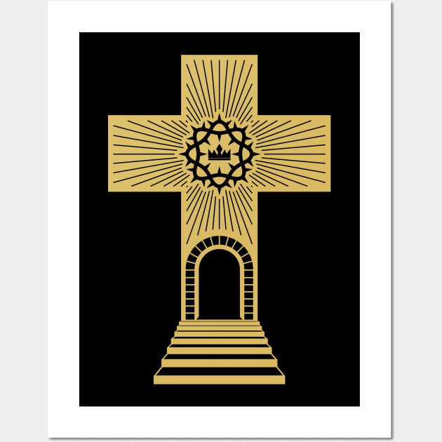 The cross of Jesus is a symbol of suffering and salvation. Wall Art by Reformer